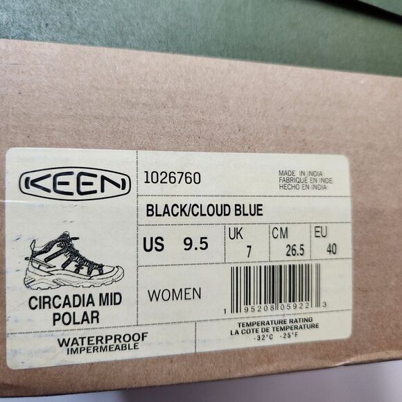 Keen Circadia Mid Polar Waterproof Boots – Women’s 9.5 – Black/Cloud Blue - Picture 4 of 11